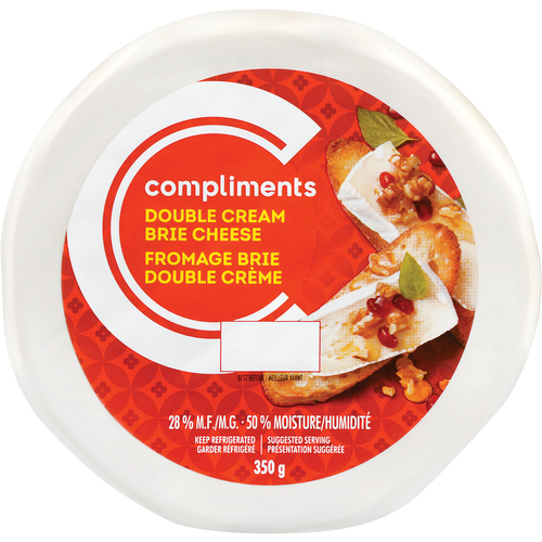 Compliments Double Cream Brie Cheese