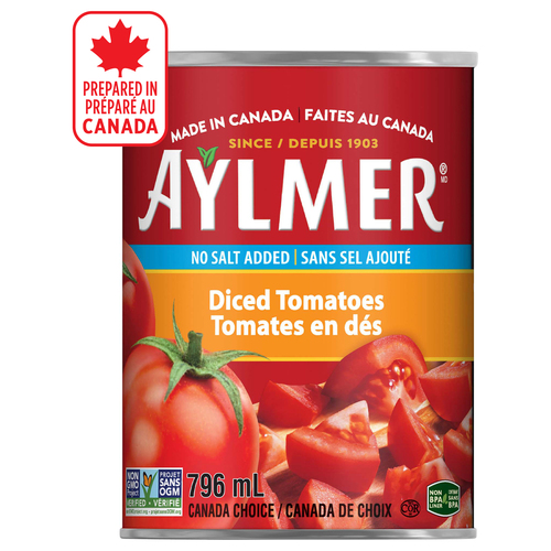 Aylmer Tomatoes Diced No Salt Added 796 ml