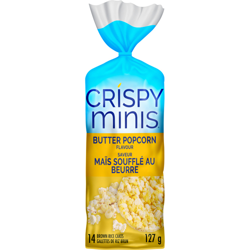 Quaker Gluten-Free Crispy Minis Brown Rice Cakes Butter Popcorn 127 g