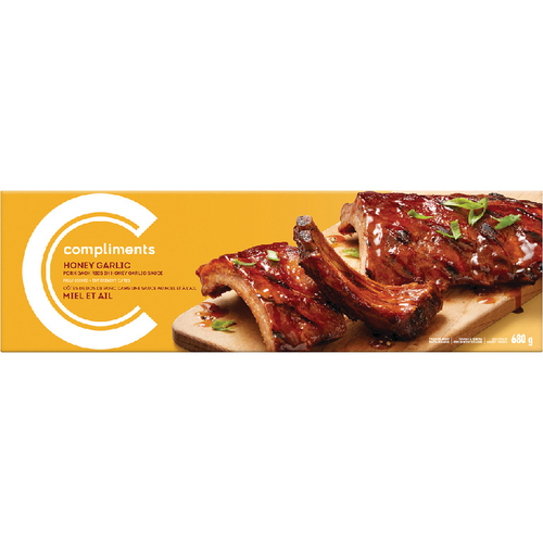 Compliments Frozen Pork Ribs Honey Garlic