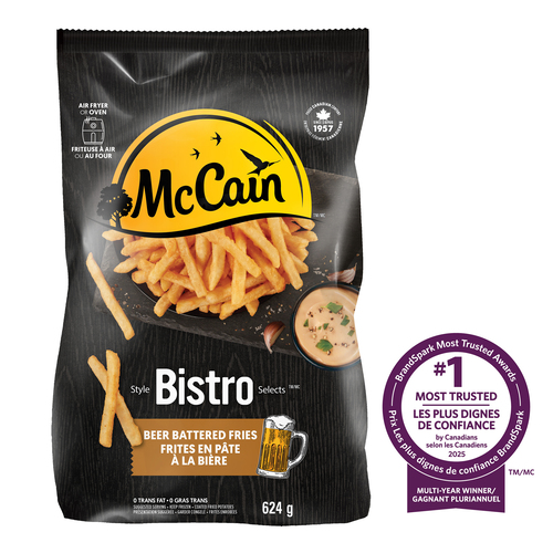 McCain Frozen Bistro Selects Fries Beer Battered  624 g