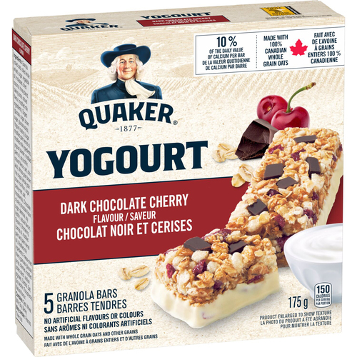 Buy Quaker Yogourt Granola Bars Dark Chocolate Cherry Flavour 5