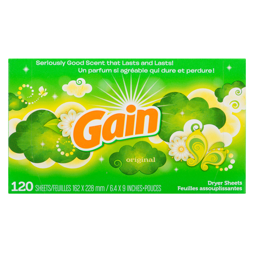 Gain Scent Fabric Softener Sheets Original