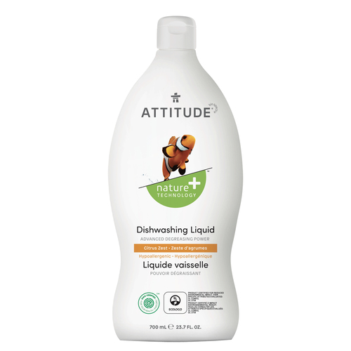 Attitude Nature Citrus Zest Dishwashing Detergent Liquid