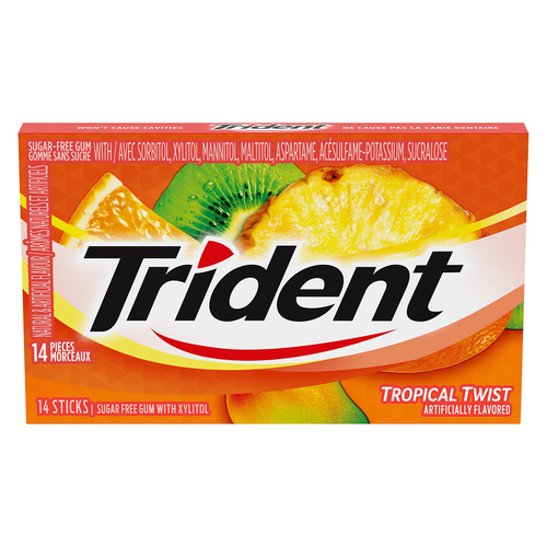 Trident Sugar Free Gum Tropical Twist