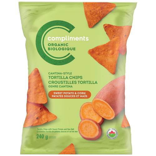 Compliments Organic Sweet Potato And Corn Tortilla Chips