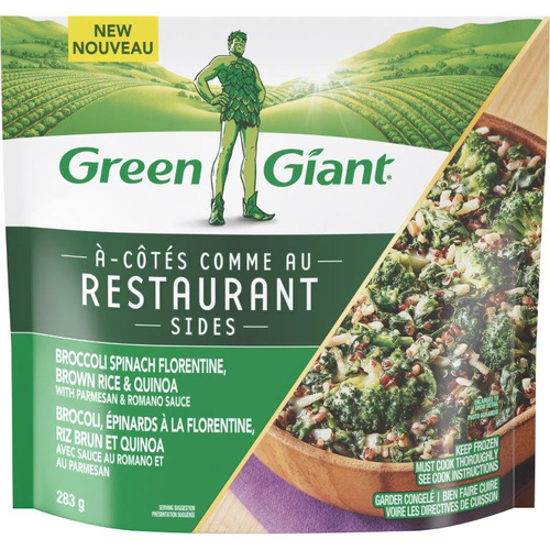 Green Giant Frozen Side Dish Broccoli Spinach Florentine Brown Rice & Quinoa 283 g