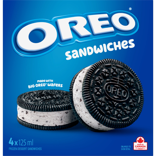 Buy Oreo Frozen Dessert Sandwiches 4 x 125 ml | Safeway Canada