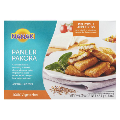 Nanak Frozen Appetizers Pakora Paneer