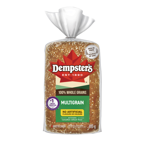 Dempster’s Sandwich Bread 100% Whole Grains Multigrain 600 g