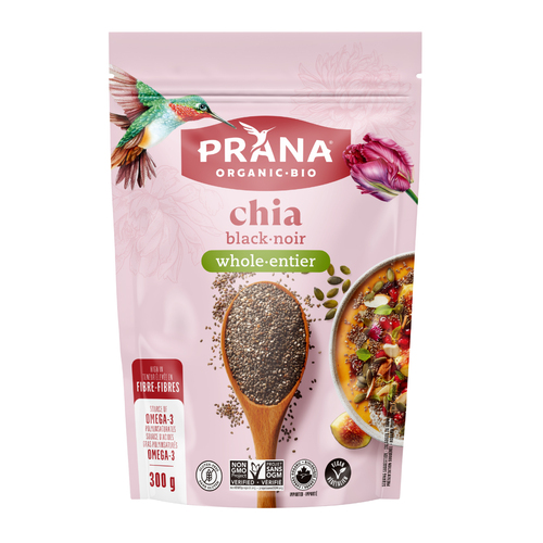 Prana Organic Gluten-Free Whole Black Chia Seeds