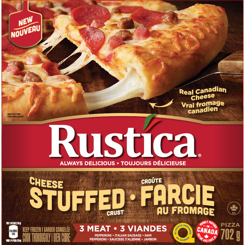 Buy Rustica Frozen Pizza Stuffed Crust 3 Meat 702 g | FreshCo