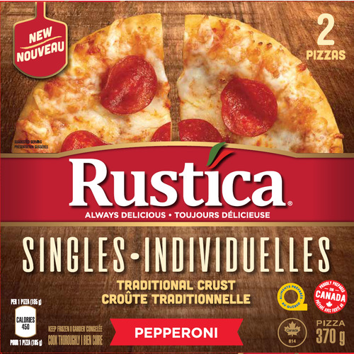 Rustica Frozen Pizza Singles Pepperoni