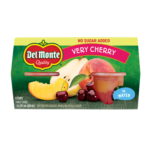 Del Monte Fruit Cups Packed In Water No Sugar Added Fruit Salad