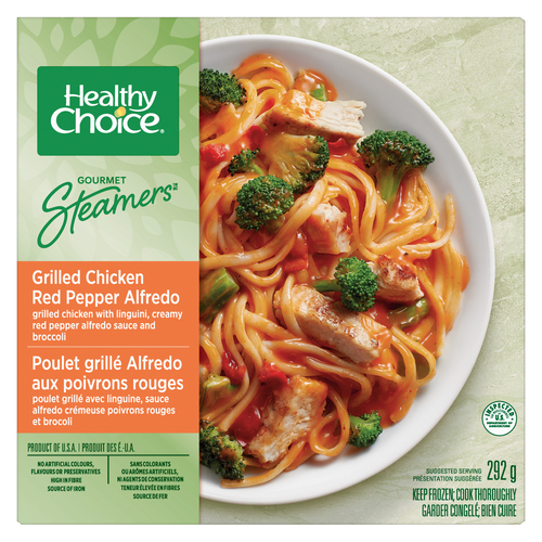 Healthy Choice Gourmet Steamers Grilled Chicken Red Pepper Alfredo
