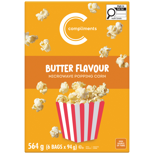 Compliments Microwave Popping Corn Butter