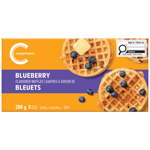 Compliments Frozen Waffles Blueberry