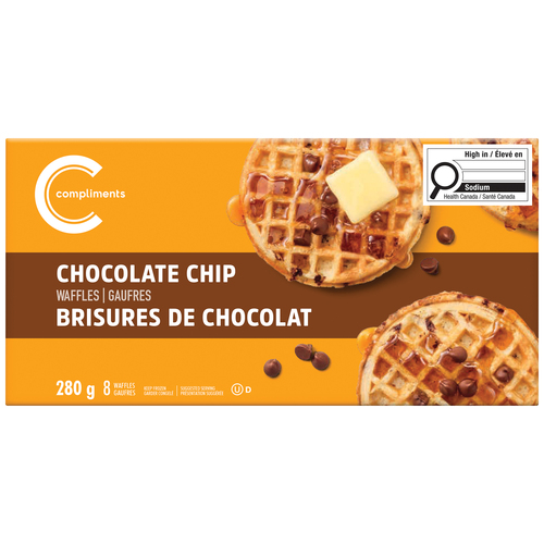 Compliments Frozen Waffles Chocolate Chip