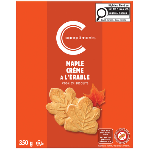 Buy Compliments Peanut-Free Cookies Maple Cream 350 g | Safeway Canada