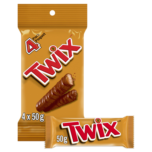 Buy Twix Chocolate Candy Bar Caramel Cookie 4 Full Size Bars 50 g | FreshCo