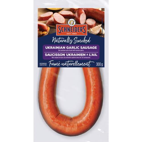 Schneiders Naturally Smoked Ukrainian Garlic Sausage Ring