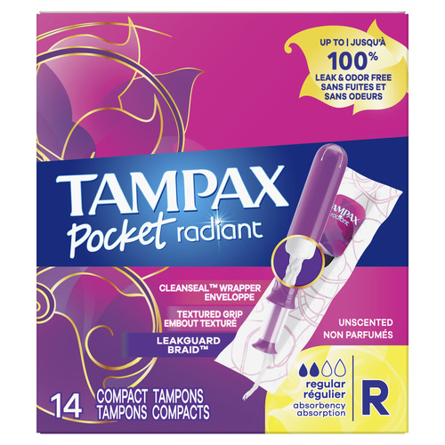 Tampax Radiant Tampons Regular Unscented