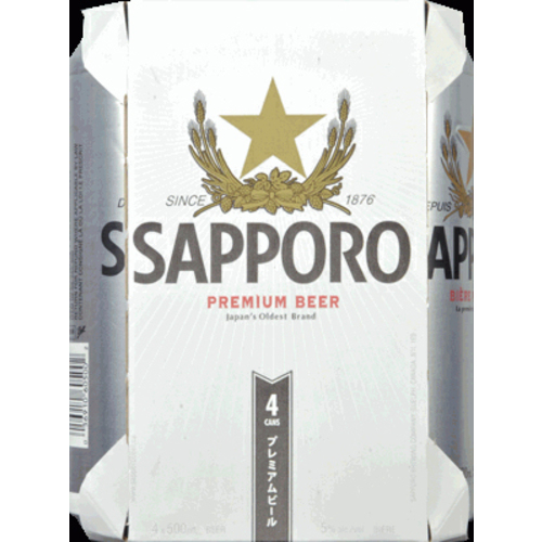Buy Sapporo 5% Alcohol Beer 4 x 500 ml (cans) | IGA