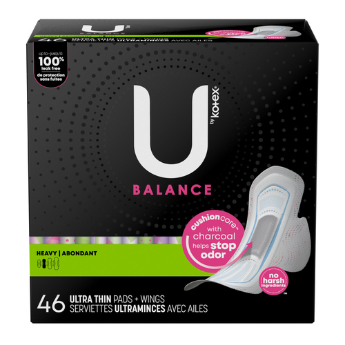 U by Kotex Balance Ultra Thin Pads with Wings