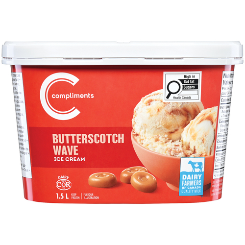 Compliments Ice Cream Butterscotch Wave