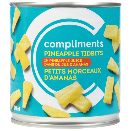 Compliments Canned Pineapple Tidbits In Juice