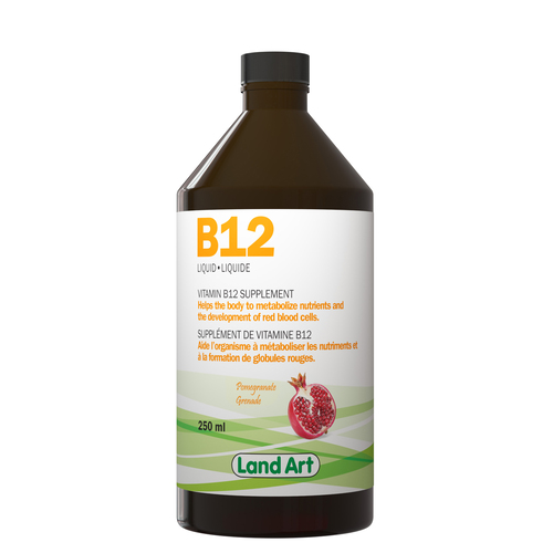 Buy Land Art Vitamin B12 Liquid Pomegranate 250 ml | IGA