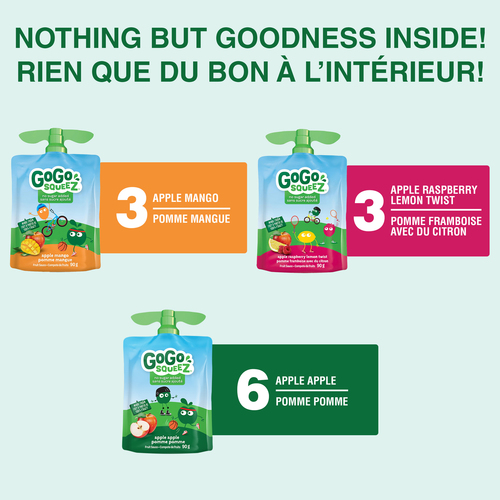 Buy GoGo Squeez Fruit Sauce Snack Pouches No Sugar Added Apple