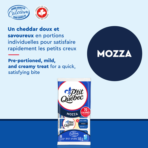 Buy P'tit Québec Snack Cheese Mozzarella 8 Pack 168 g | IGA