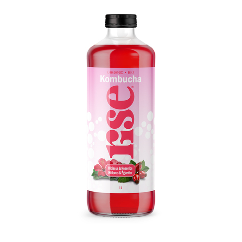 RISE Kombucha Hibiscus & Rose Hips