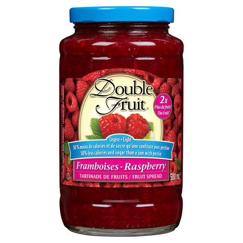 Buy Double Fruit Jam Light Raspberry 500 ml | IGA