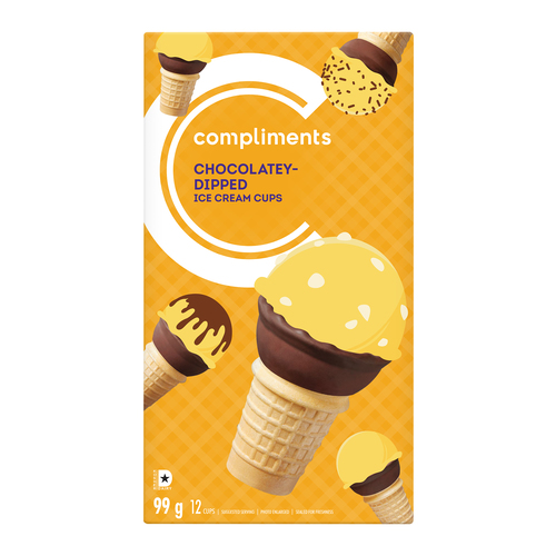 Compliments Ice Cream Cones Chocolate Dipped
