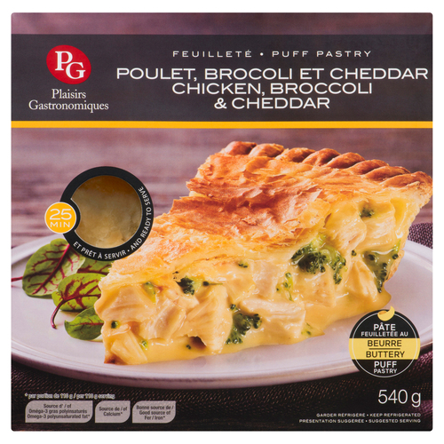 Buy Plaisirs Gastronomiques Puff Pastry Cheddar Chicken & Broccoli 540 ...