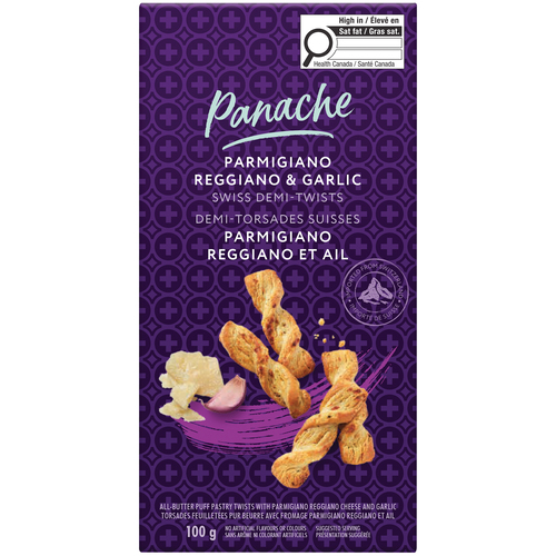 Panache Swiss Pastry Twists Parmesan & Garlic