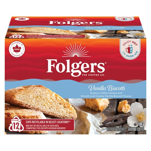 Folgers Vanilla Biscotti Coffee Pods