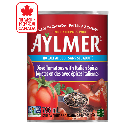 Buy Aylmer Tomatoes Diced No Salt Added 796 ml | Sobeys Inc.