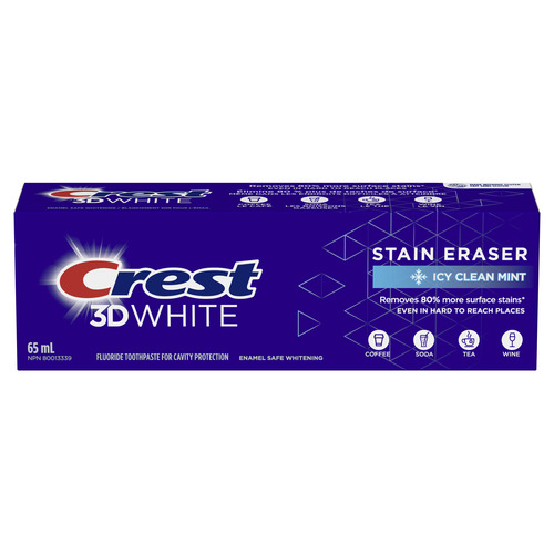 Crest 3D White Stain Eraser Toothpaste Mint 65 ml