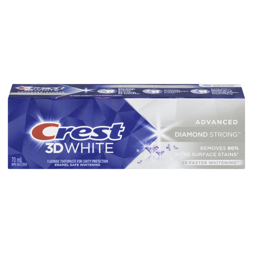 Buy Crest 3D White Advanced Toothpaste Diamond Strong 70 ml | Foodland