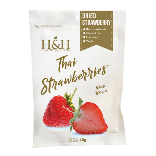 Buy H&H Healthy & Happy Dried Fruit Thai Strawberry 40 g | Thrifty