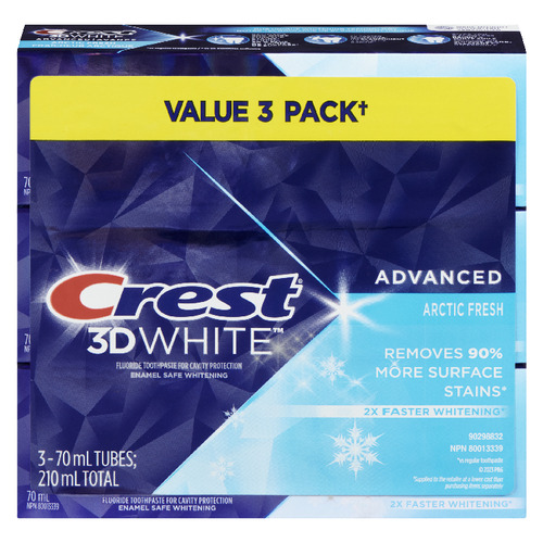 Buy Crest Toothpaste 3D White Advanced Arctic Fresh 3 x 70 ml | FreshCo