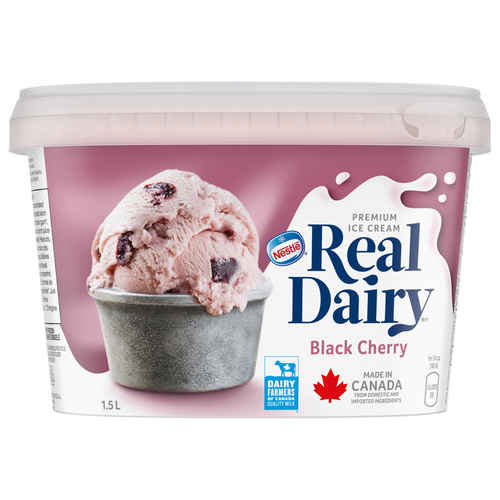 REAL DAIRY® Black Cherry Premium Ice Cream Tub
