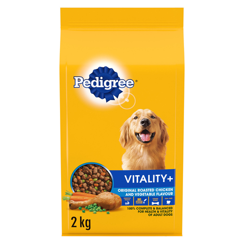 Pedigree Vitality+ Dry Food For Adult Dogs Roasted Chicken And Vegetable Flavour