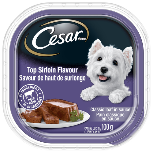 Cesar Adult Wet Dog Food Classic Loaf In Sauce Porterhouse Steak & Grilled Chicken