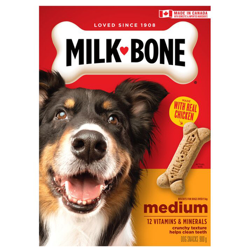 Milk-Bone Dog Biscuits 12 Vitamins & Minerals Medium Breed