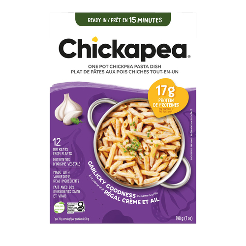 Chickapea All in One Pot Pasta With Creamy Garlic