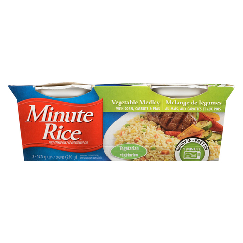 Buy Minute Rice Ready To Serve Rice Vegetable Medley 2 x 125 g | IGA